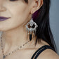 GODDESS Gothic onyx chandelier earrings