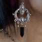 GODDESS Gothic onyx chandelier earrings