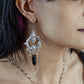 GODDESS Gothic onyx chandelier earrings