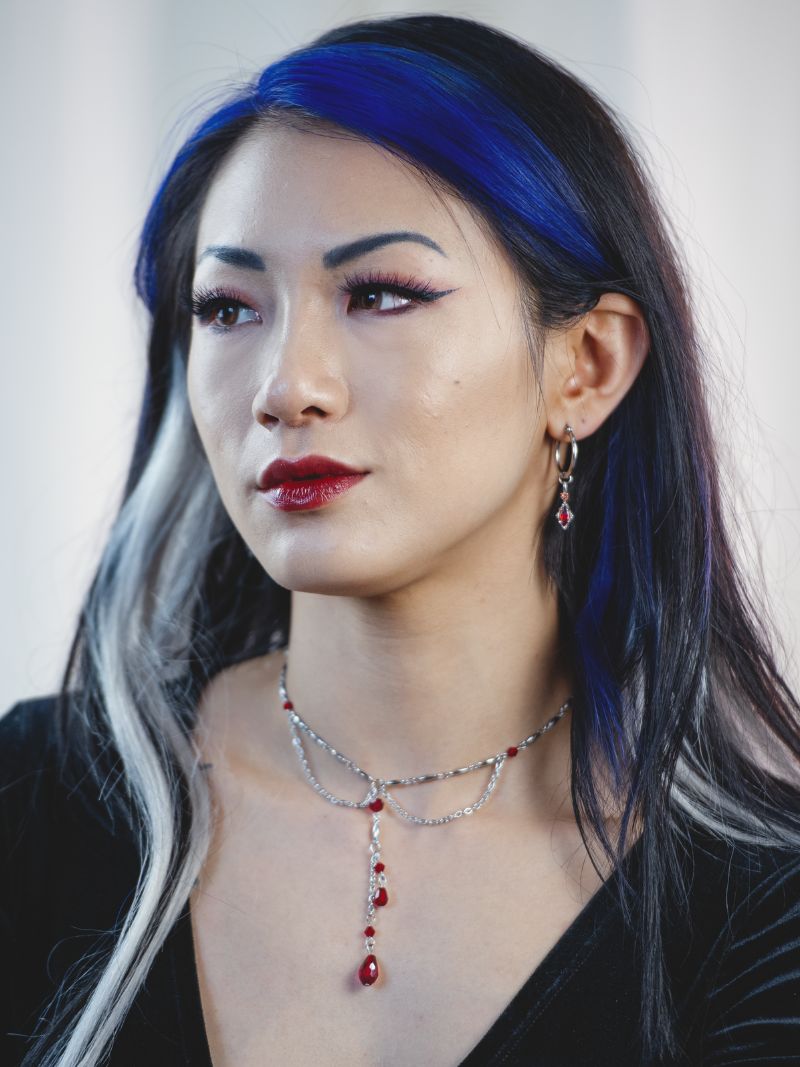 ROYAL BLOOD red drip earrings