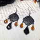 Mourning chandelier earrings
