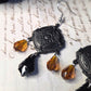 Mourning chandelier earrings