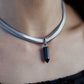 HEX snake chain onyx necklace