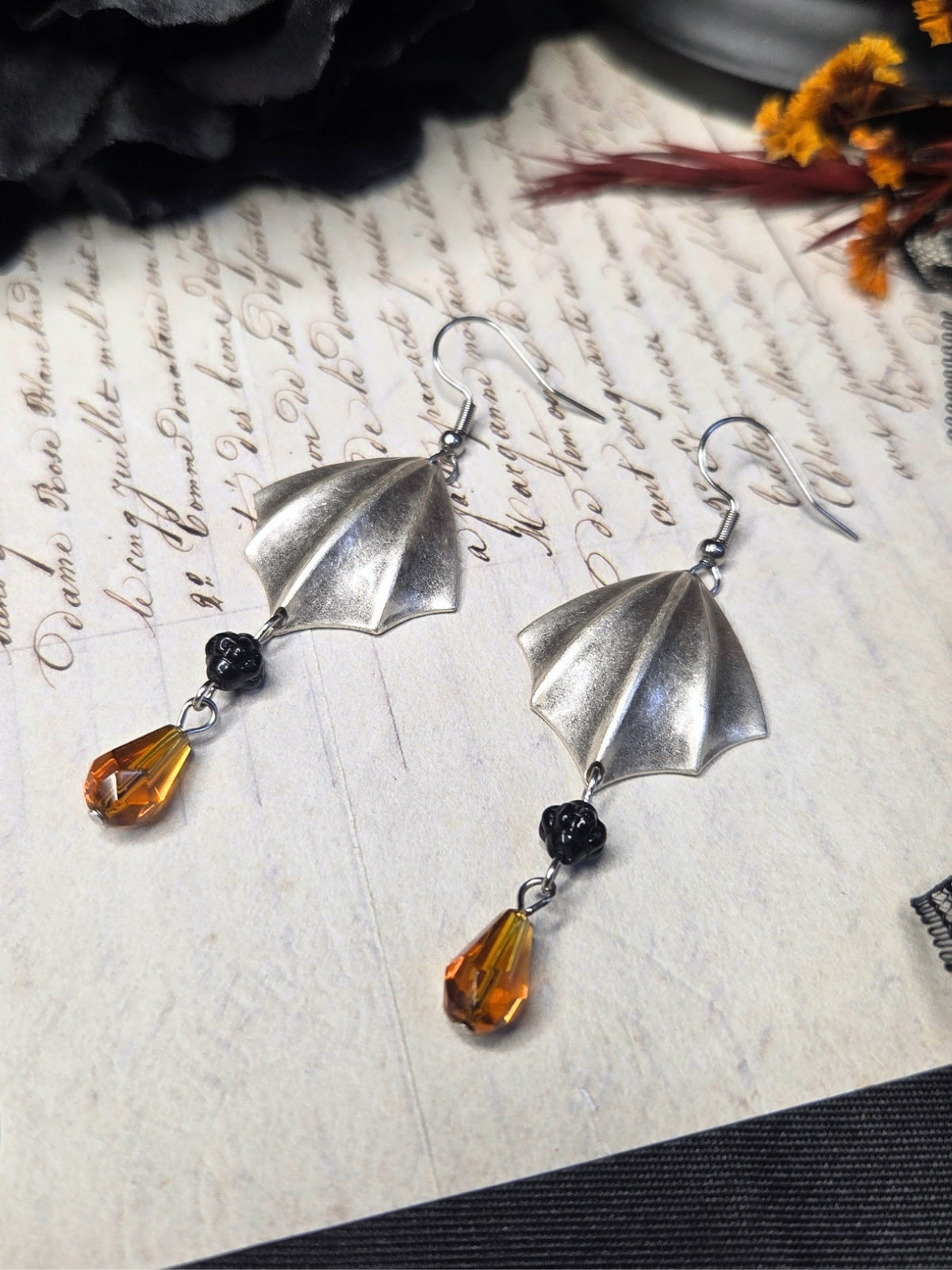 Bat wing earrings