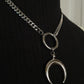 ECLIPSE - Crescent moon ring necklace