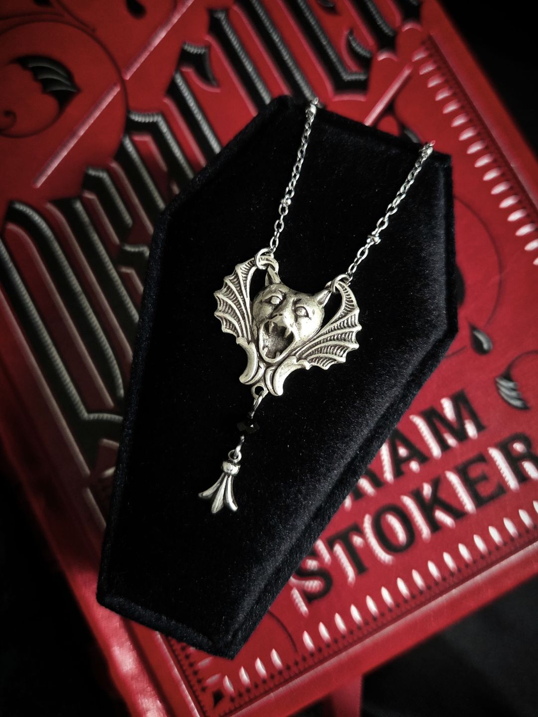 UNDEAD Ornate bat necklace