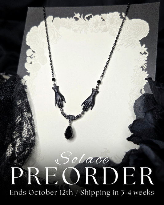 PREORDER // SOLACE mourning hand necklace