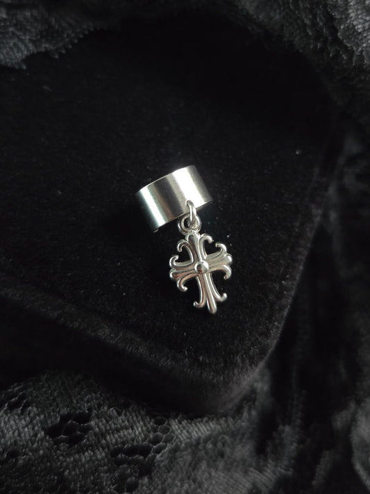 Gothic cross ear cuff