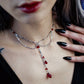 MARKED blood drip necklace