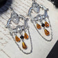 Chandelier amber earrings