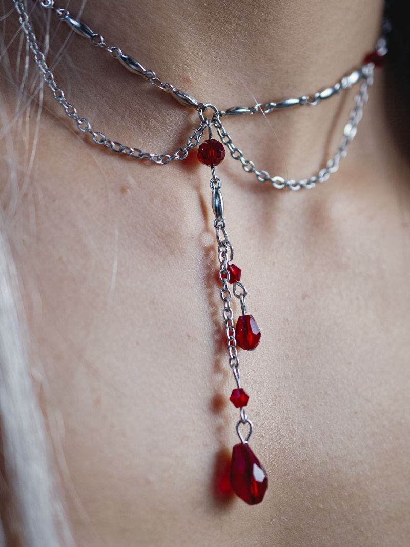 MARKED blood drip necklace