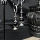 Crystal ball clicker earrings