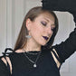 NOCTURNA Moth earrings - Black