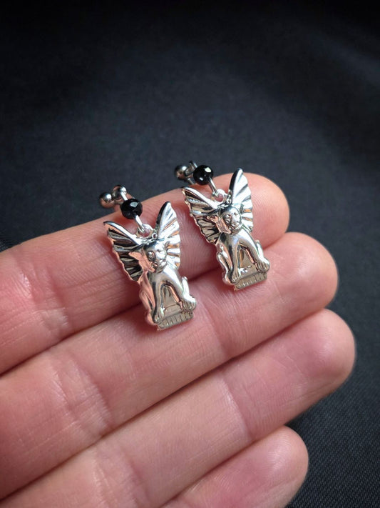 GARGOYLE stud earrings - Shiny