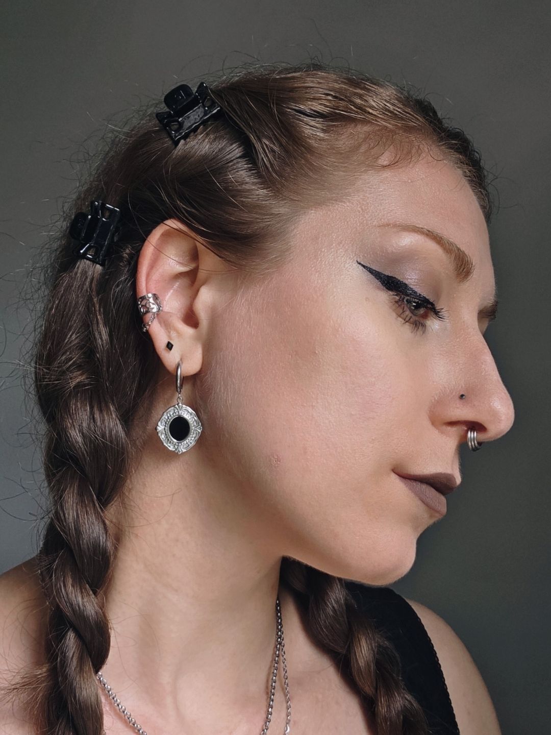 MUSE cameo hoop earrings