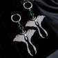 NOCTURNA Moth earrings -green