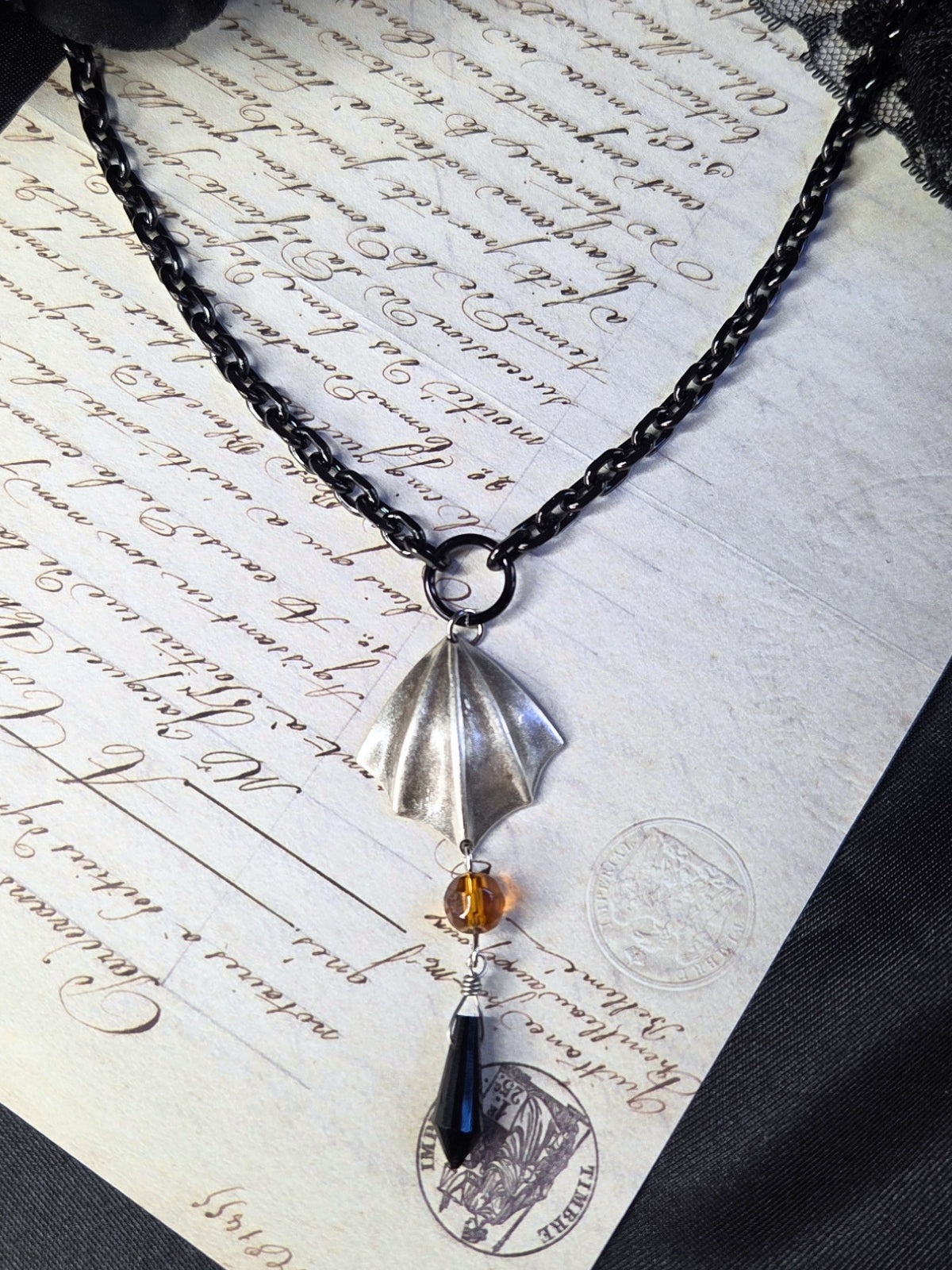 Bat wing necklace