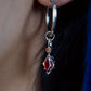 ROYAL BLOOD red drip earrings