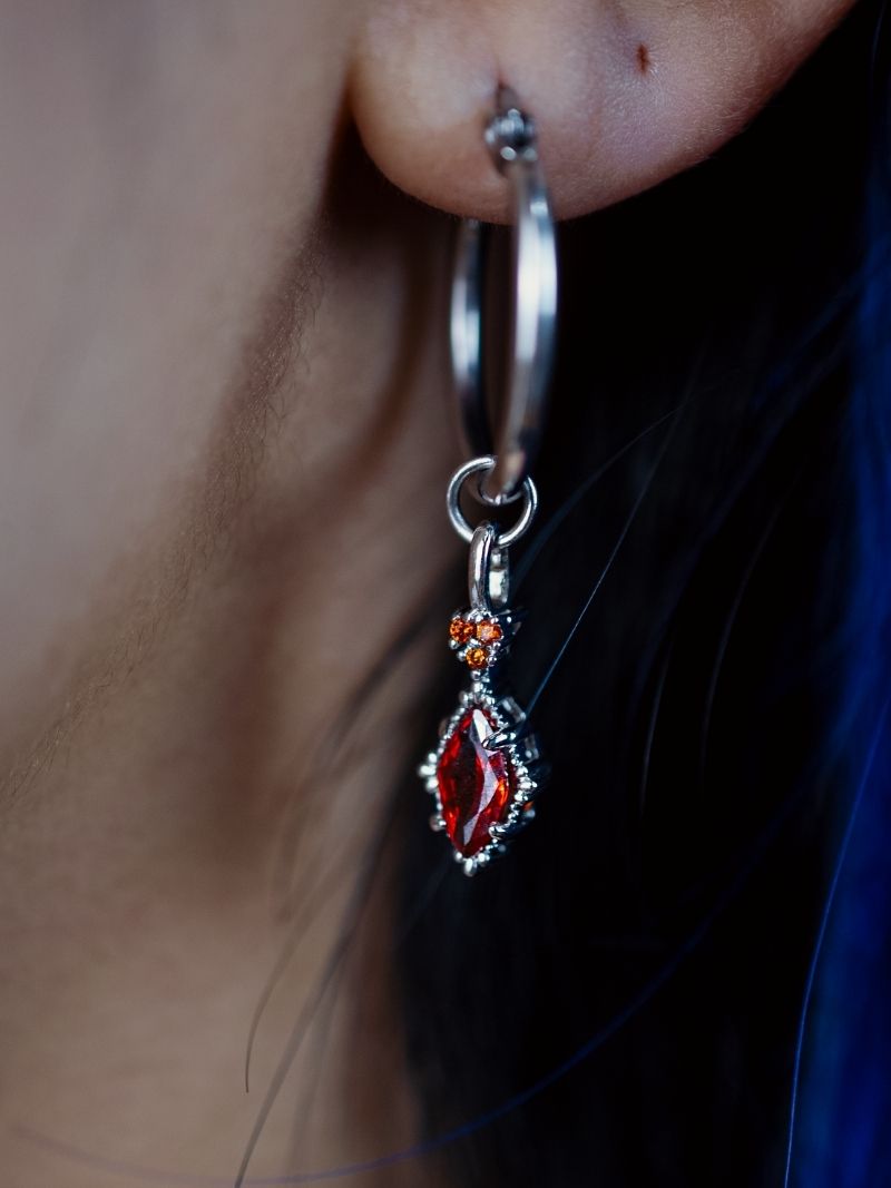 ROYAL BLOOD red drip earrings