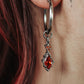 ROYAL BLOOD red drip earrings