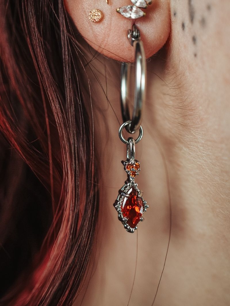 ROYAL BLOOD red drip earrings