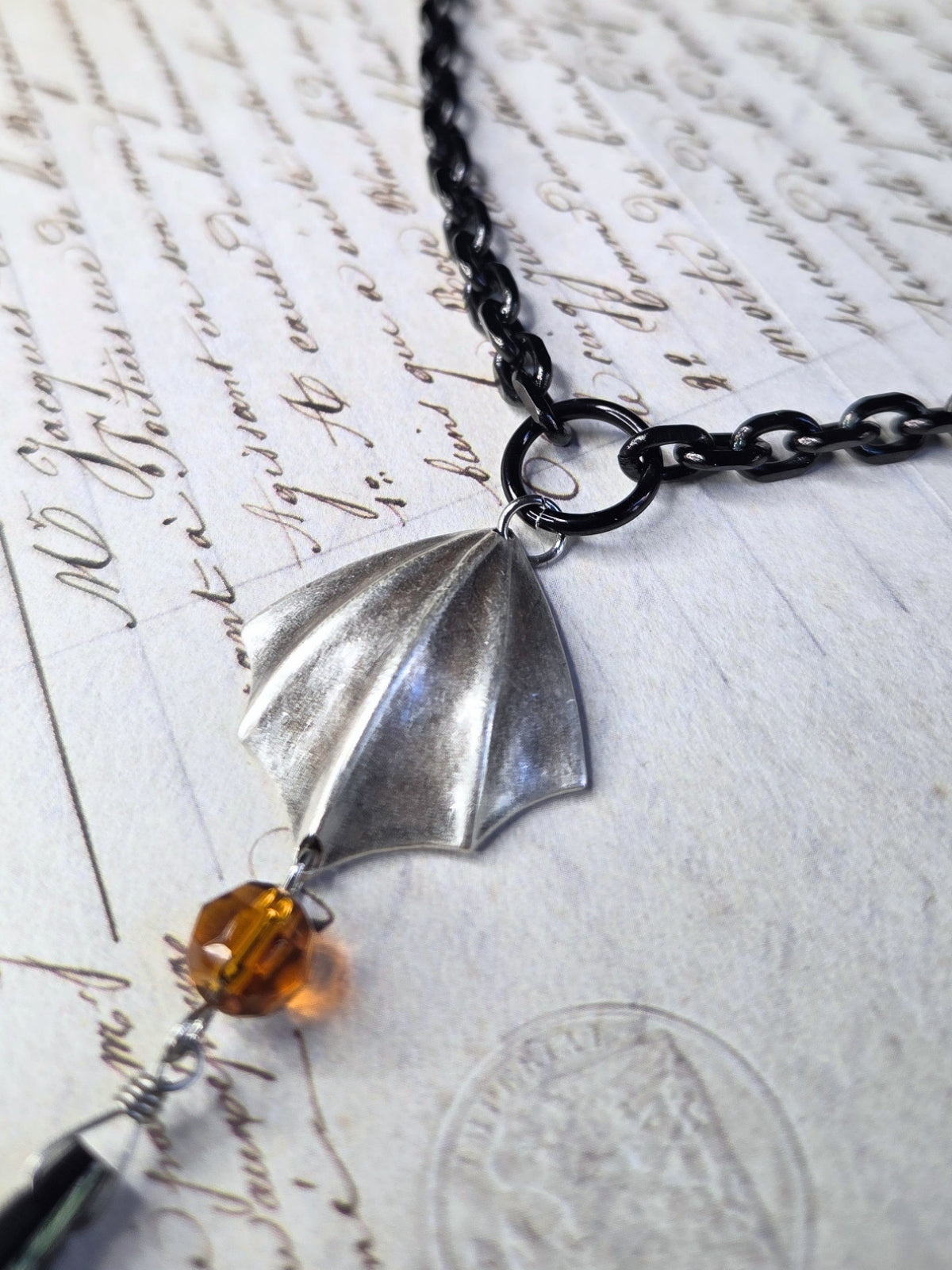 Bat wing necklace
