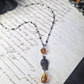 Skull orange necklace