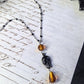 Skull orange necklace