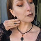 Floral amber earrings