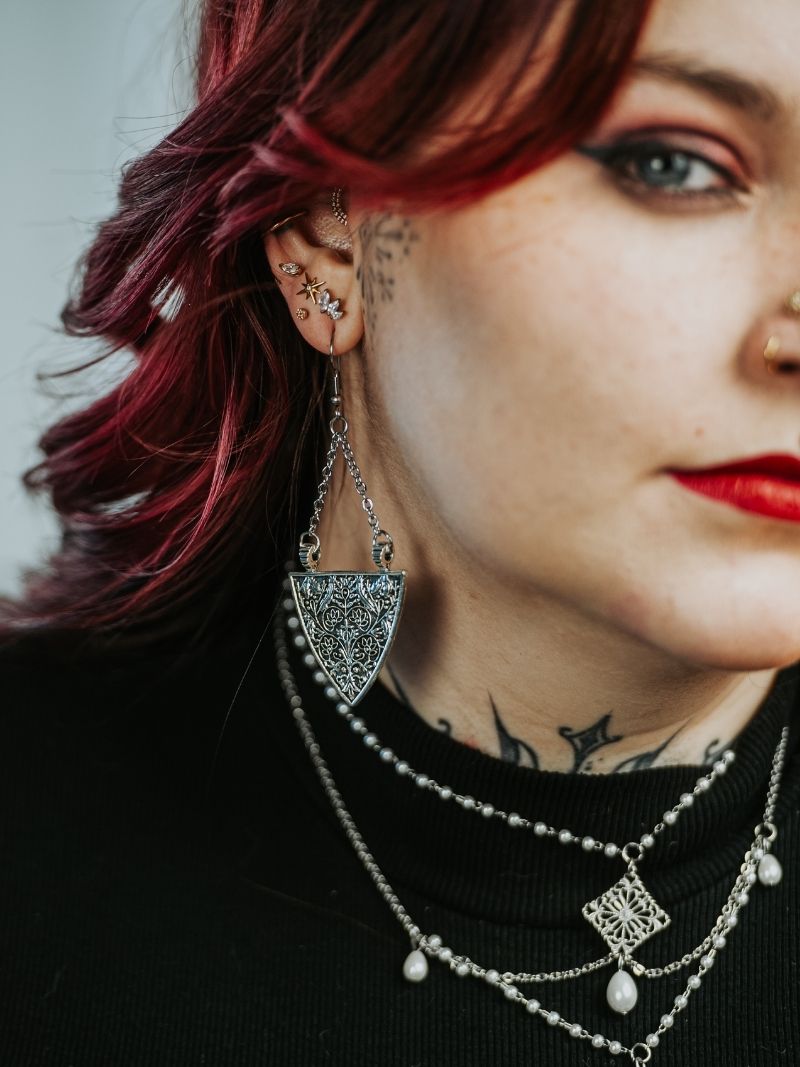 SHIELD medieval filigree earrings