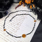 Black orange leaf choker