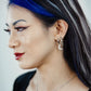 Luna  stainless moon clicker earrings