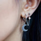 Luna  stainless moon clicker earrings