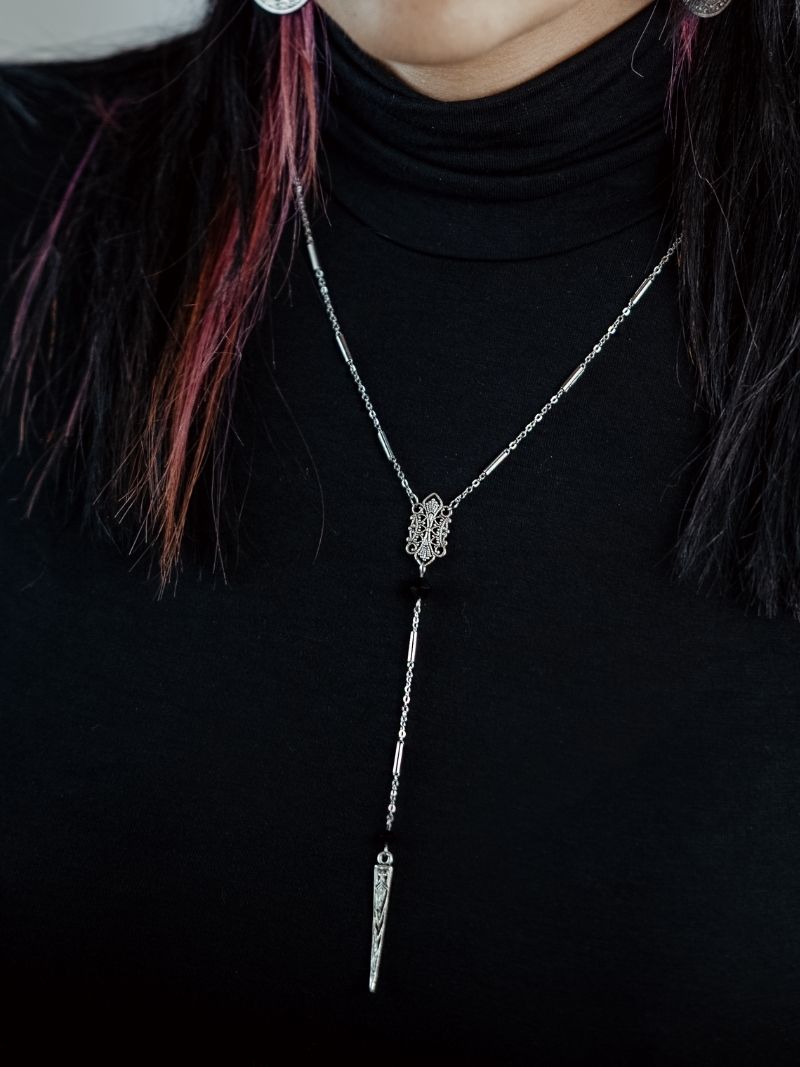 ORACLE rosary spike necklace