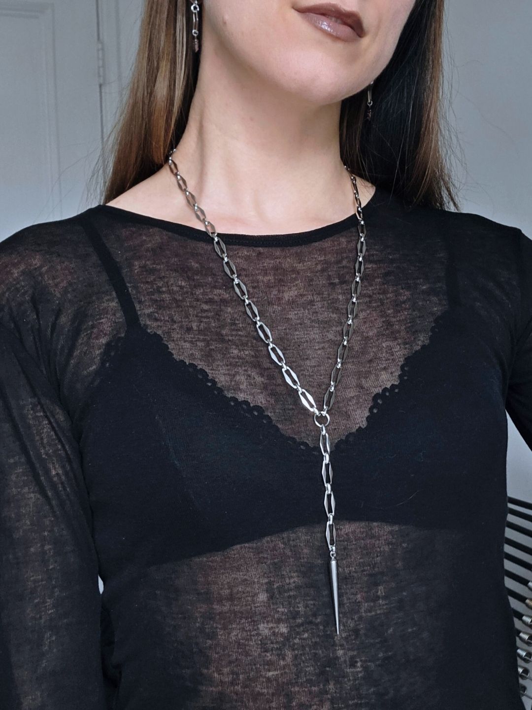 GUARD spike rosary necklace