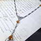 Filigree orange rosary necklace