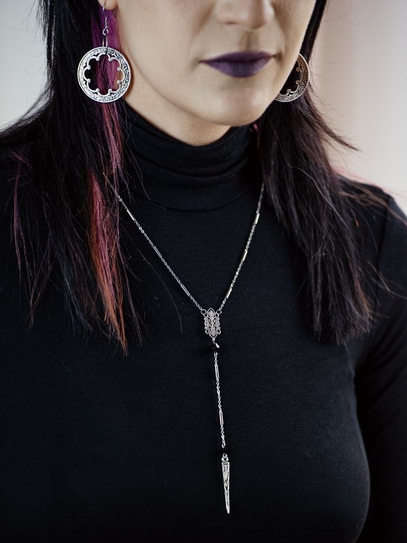 ORACLE rosary spike necklace