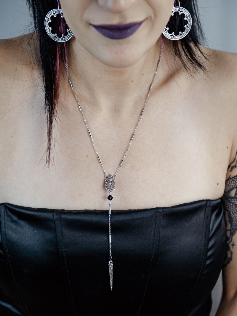 ORACLE rosary spike necklace