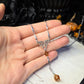 Filigree orange rosary necklace