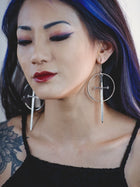SLAY sword hoop earrings