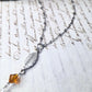 Leaf orange rosary necklace