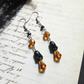 Floral amber earrings