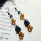Floral amber earrings