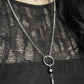 FORCE - O'ring spike long necklace