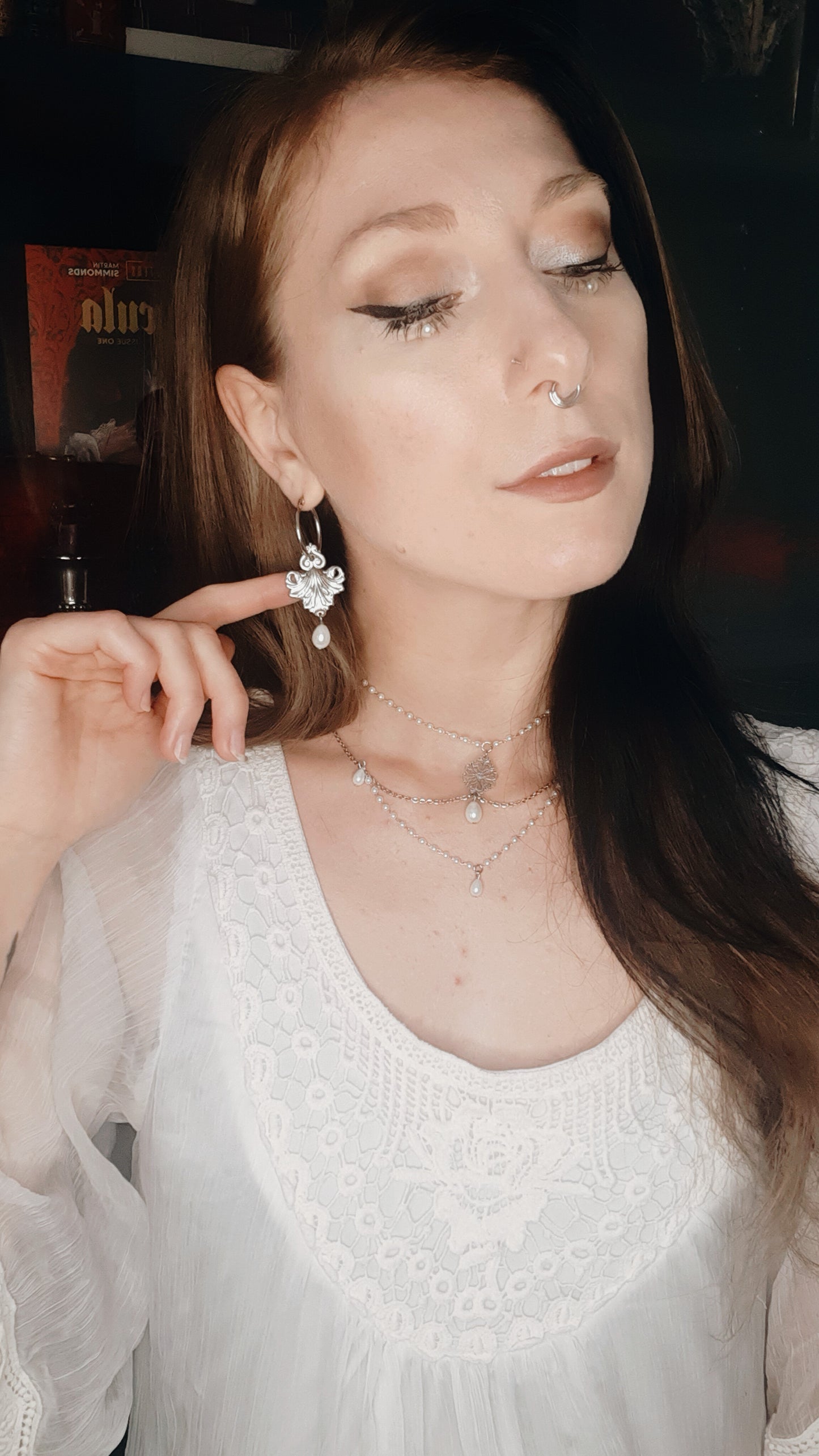 LUSTER - Filigree pearl hoops, 2 𝖑𝖊𝖋𝖙 !