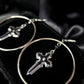 SACRED - Cross hoop earrings