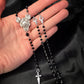 OBSCURA - Rose & dagger rosary necklace, 3 𝖑𝖊𝖋𝖙 !