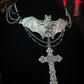 The Bell Tower - Gothic bat and cross necklace