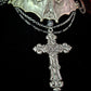 The Bell Tower - Gothic bat and cross necklace