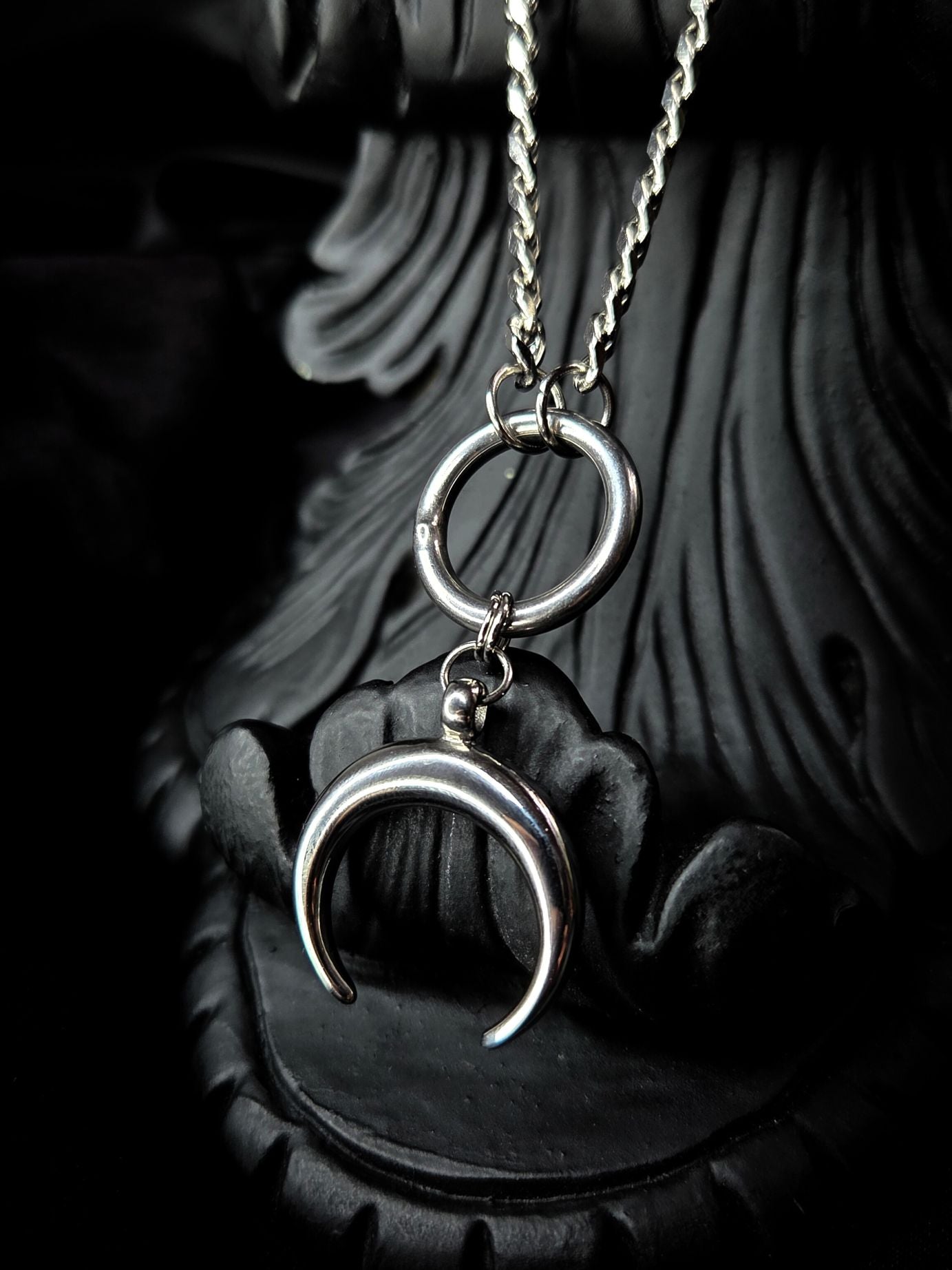 ECLIPSE chunky moon necklace